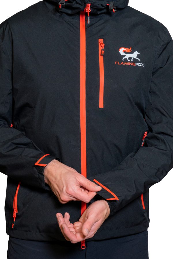 černá pánská nepromokavá bunda rukávy