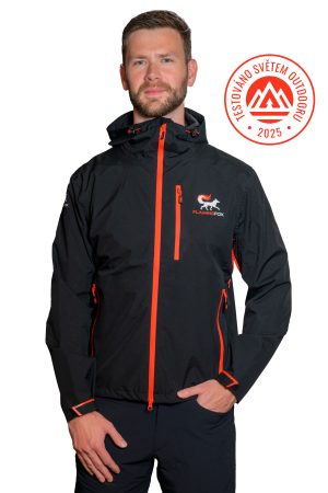 černá pánská outdoorová bunda - flamingfox storm protect pro